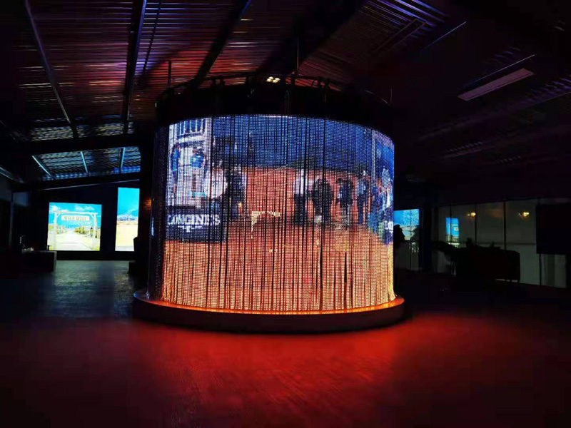 apollo p20mm круглая прозрачная светодиодная штора для выставочного зала