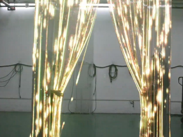 двухсторонний прозрачный светодиодный занавес светодиодный видео дисплей серии кристаллов