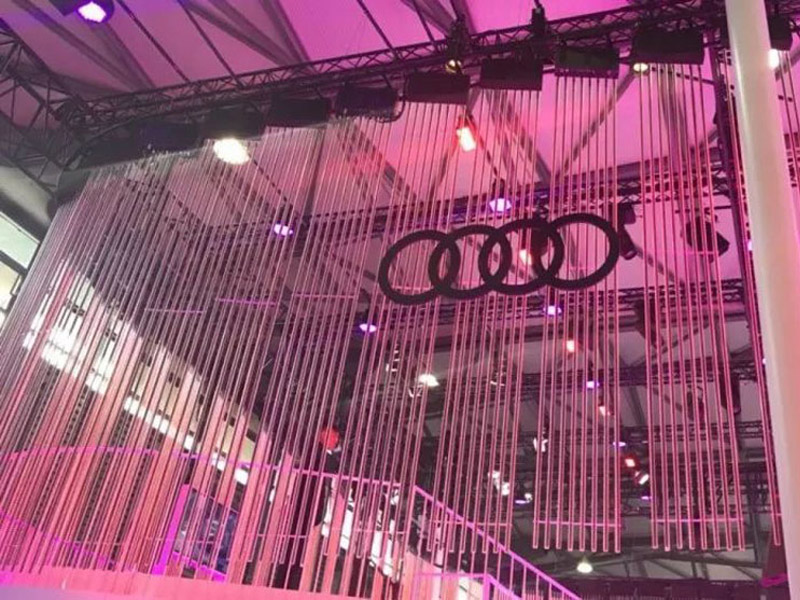 пиксельные полосы светодиодный экран RGB полосы светодиодный видеодисплей Для Audi Шанхайская выставка CES